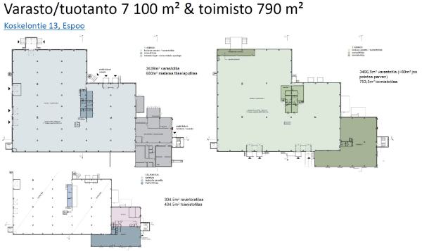 Koskelontie 13, Espoo, 1199 m&sup2; varasto, tuotanto, toimisto
