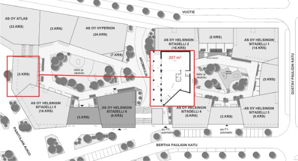 Bertha Pauligin katu 7, Helsinki, 207 m&sup2; liiketila, n&auml;yttely